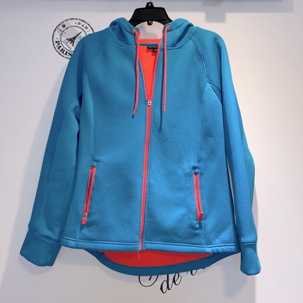 Brand- SWISSTECH Size- L Color- turquoise with neon pink